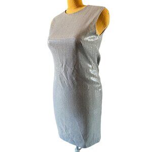 Ralph Lauren Purple Label Corsica Cocktail Dress 10 Houndstooth Sequins